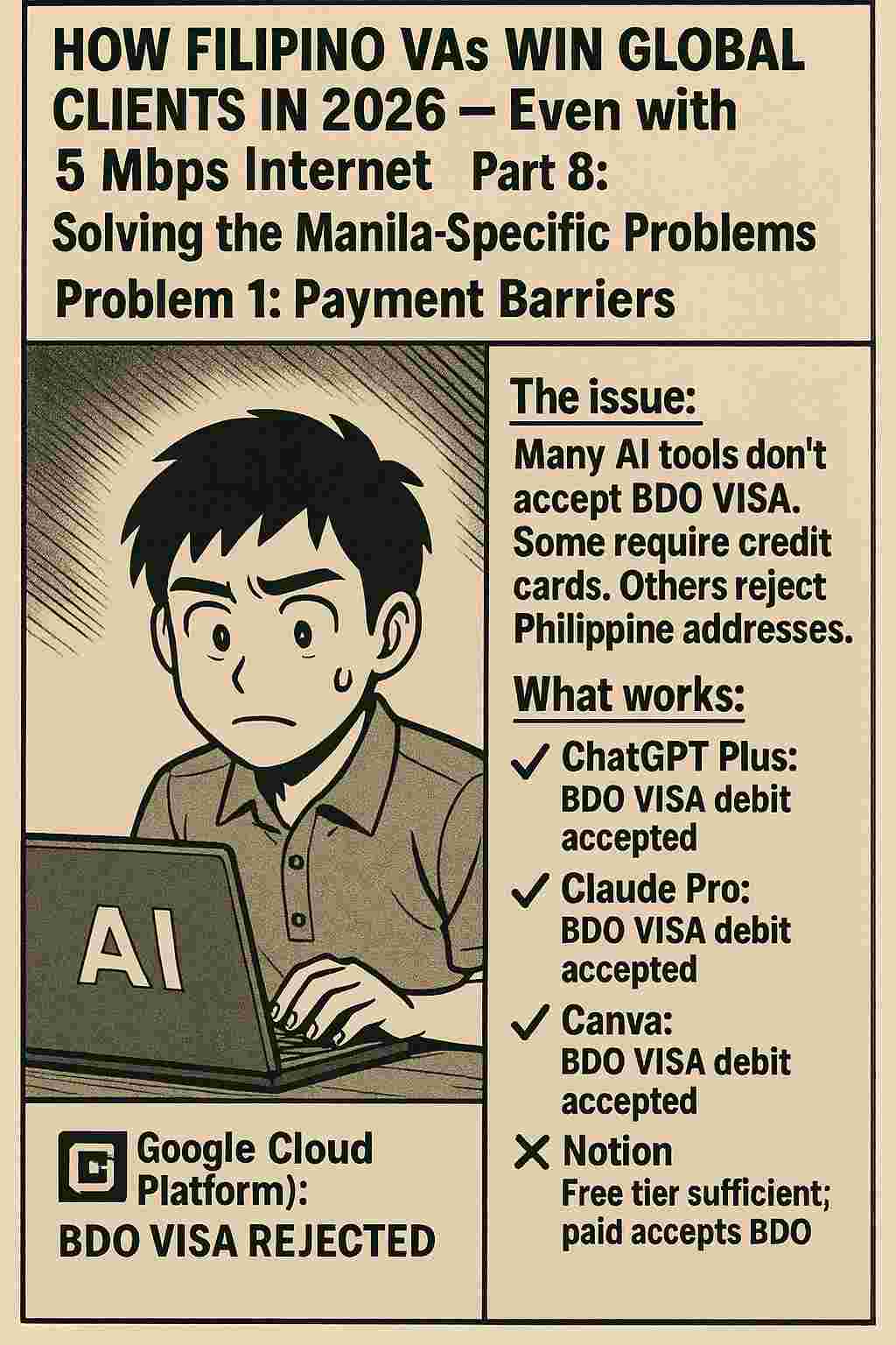 Part 8: Solving the Manila-Specific Problems