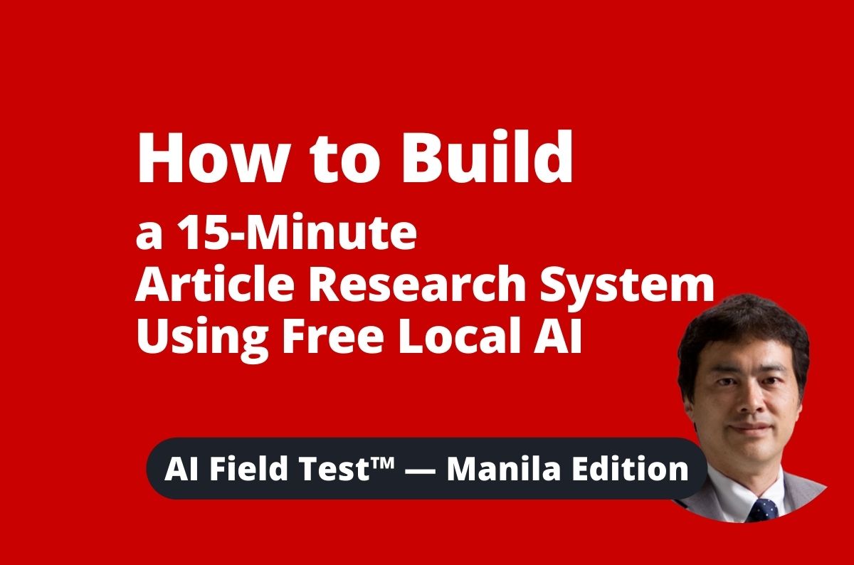 How to Build a 15-Minute Article Research System Using Free Local AI